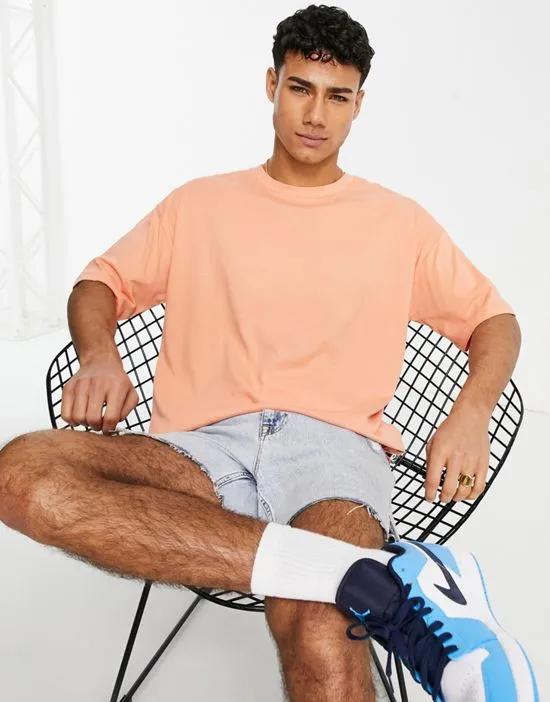 oversized T-shirt in bright orange