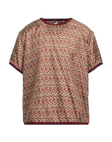 Burgundy Satin T-shirt