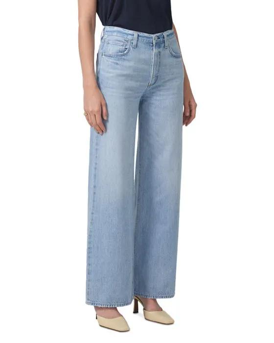 Paloma Organic Cotton Baggy High Rise Wide Leg Jeans in Moonbeam