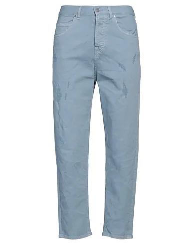 Pastel blue Cotton twill 5-pocket