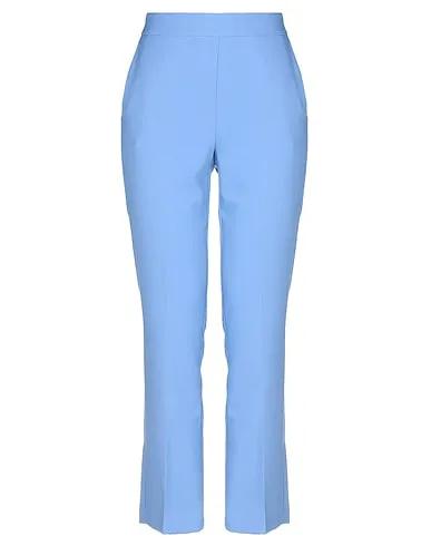 Pastel blue Crêpe Casual pants