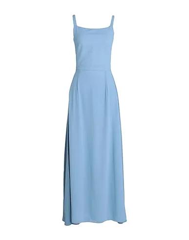 Pastel blue Crêpe Long dress
