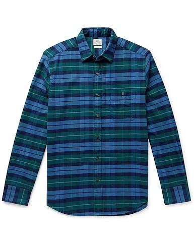 Pastel blue Flannel Checked shirt