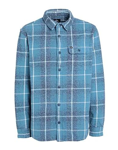 Pastel blue Flannel Checked shirt QS Camicia Carnbee

