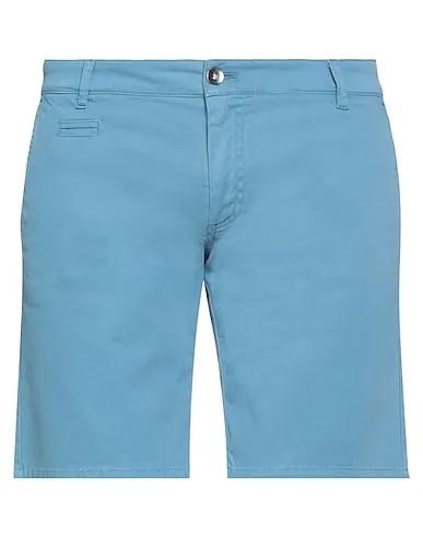 Pastel blue Gabardine Shorts & Bermuda