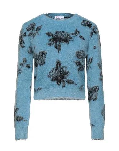 Pastel blue Jacquard Sweater