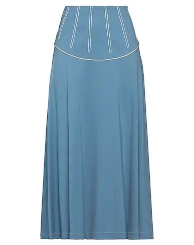 Pastel blue Jersey Maxi Skirts