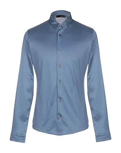Pastel blue Jersey Solid color shirt