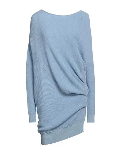 Pastel blue Knitted Short dress