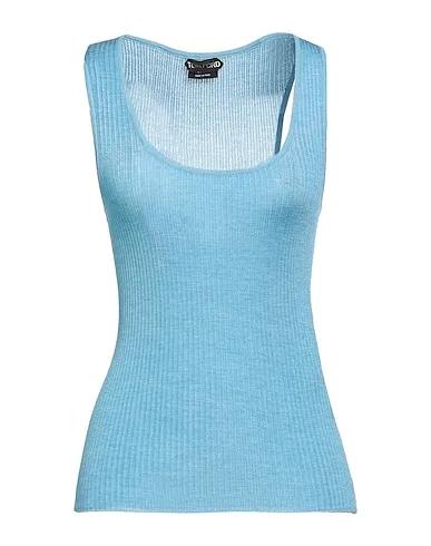 Pastel blue Knitted Silk top