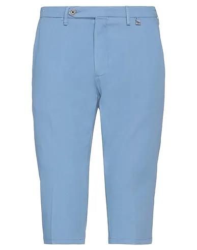 Pastel blue Piqué Cropped pants & culottes