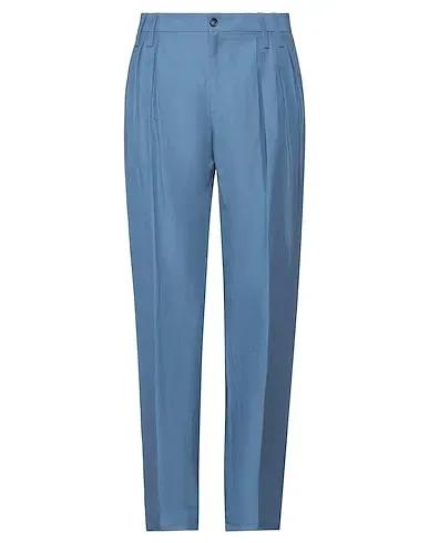 Pastel blue Plain weave Casual pants