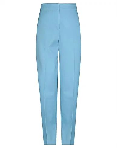 Pastel blue Plain weave Casual pants