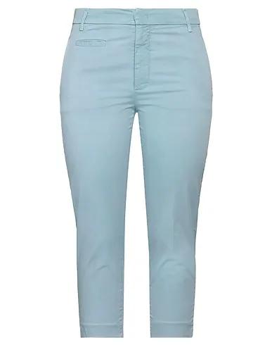 Pastel blue Plain weave Cropped pants & culottes