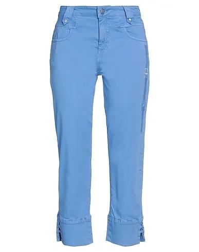 Pastel blue Plain weave Cropped pants & culottes