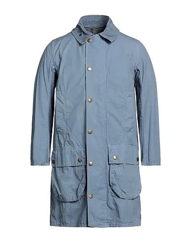 Pastel blue Plain weave Full-length jacket
