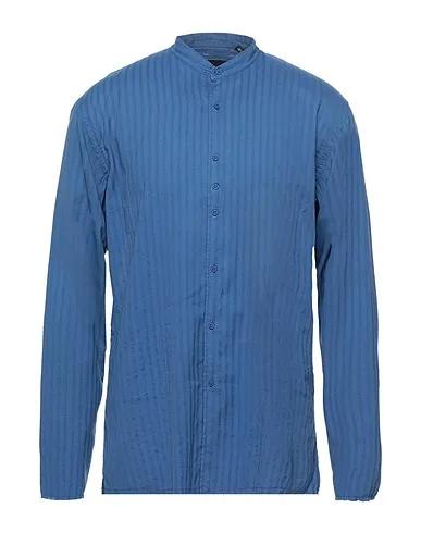 Pastel blue Plain weave Solid color shirt