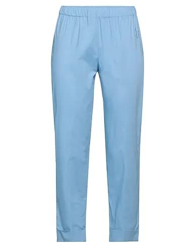 Pastel blue Poplin Casual pants