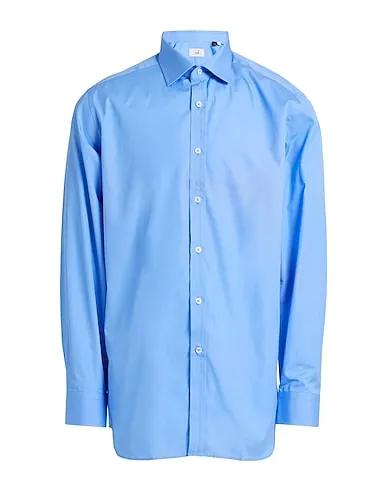 Pastel blue Poplin Solid color shirt
