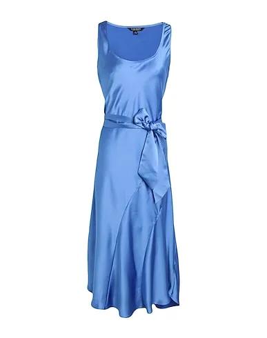 Pastel blue Satin Midi dress SLEEVELESS CHARMEUSE DRESS
