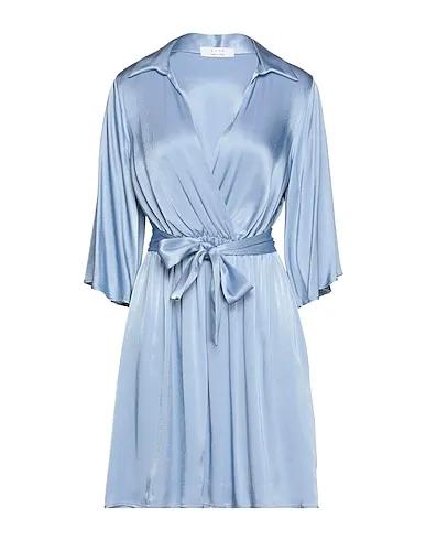 Pastel blue Satin Short dress