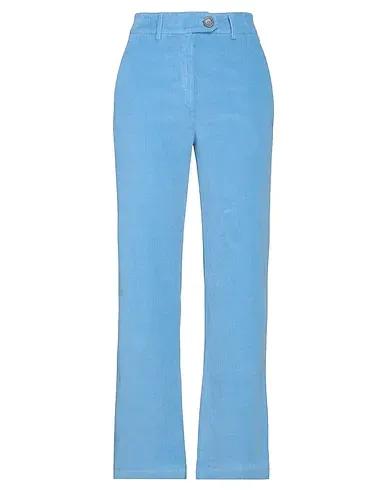 Pastel blue Velvet Casual pants
