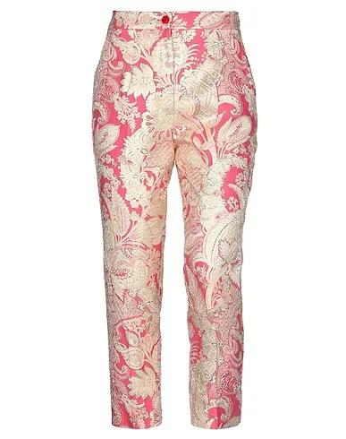 Pastel pink Brocade Casual pants
