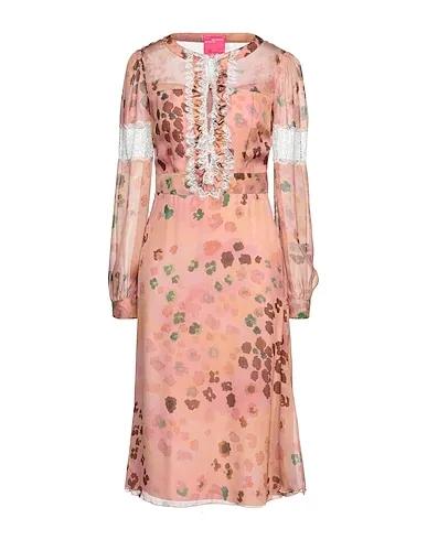 Pastel pink Chiffon Midi dress