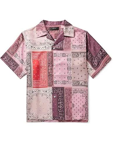 Pastel pink Cotton twill Patterned shirt