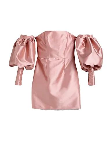 Pastel pink Cotton twill Short dress