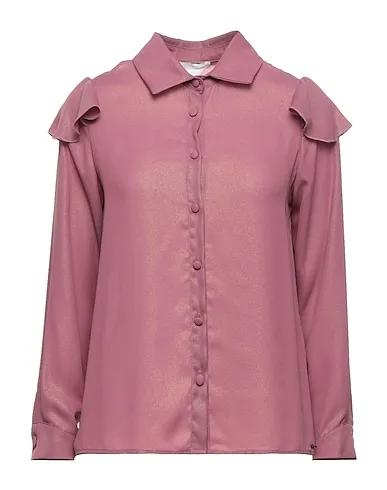 Pastel pink Crêpe Patterned shirts & blouses
