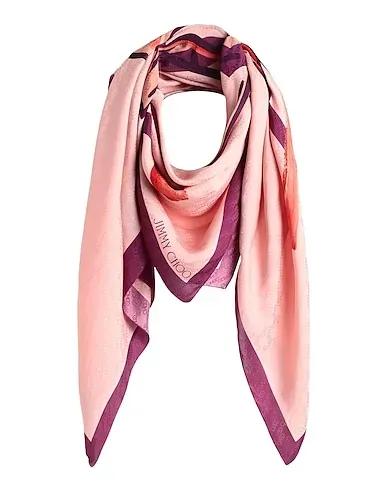 Pastel pink Crêpe Scarves and foulards