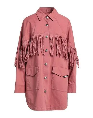 Pastel pink Gabardine Solid color shirts & blouses