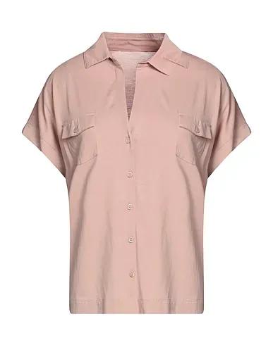 Pastel pink Jersey Solid color shirts & blouses