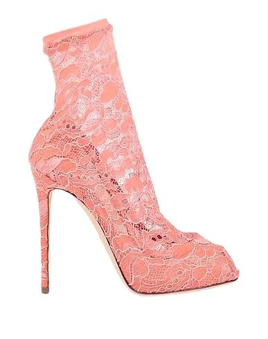 Pastel pink Lace Ankle boot