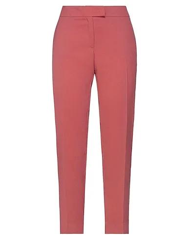 Pastel pink Plain weave Casual pants