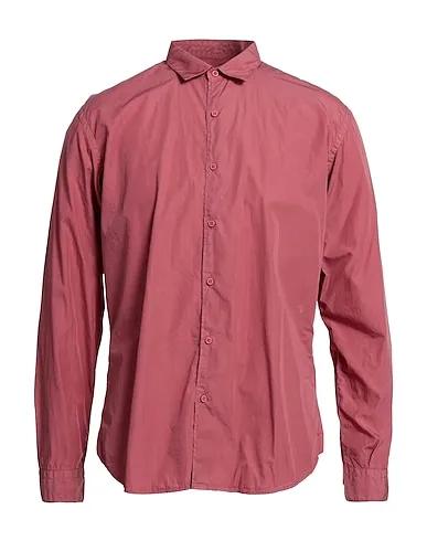 Pastel pink Plain weave Solid color shirt