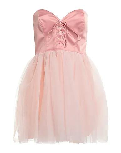 Pastel pink Satin Elegant dress