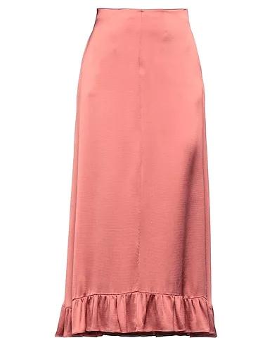 Pastel pink Satin Maxi Skirts