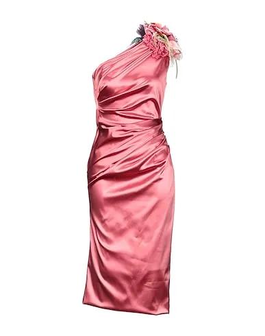 Pastel pink Satin Midi dress