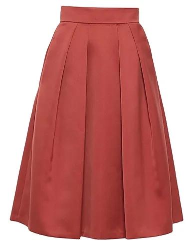 Pastel pink Satin Midi skirt