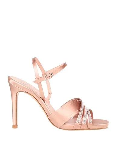 Pastel pink Satin Sandals