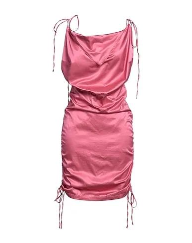 Pastel pink Satin Short dress