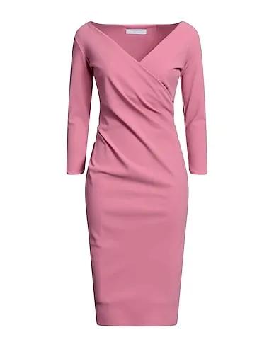 Pastel pink Synthetic fabric Midi dress