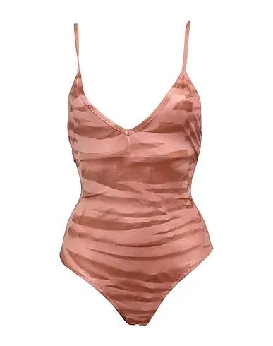 Pastel pink Synthetic fabric One-piece swimsuits