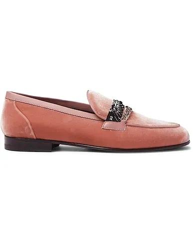 Pastel pink Velvet Loafers