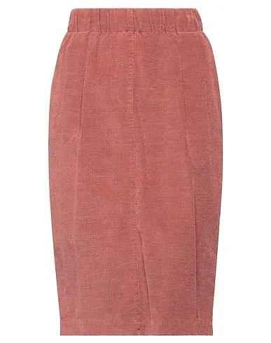 Pastel pink Velvet Midi skirt