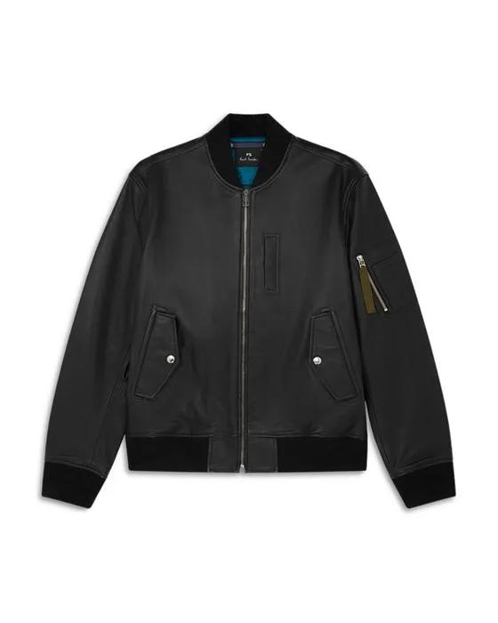 Paul Smith Leather Bomber Jacket