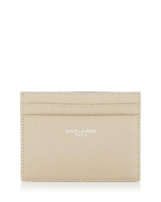 Pebbled Leather Card Case 