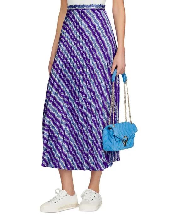 Perona Pleated Midi Skirt